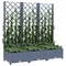 vidaXL Garden Planter with Trellis Dark Gray 47.2x15.7x47.8 PP
